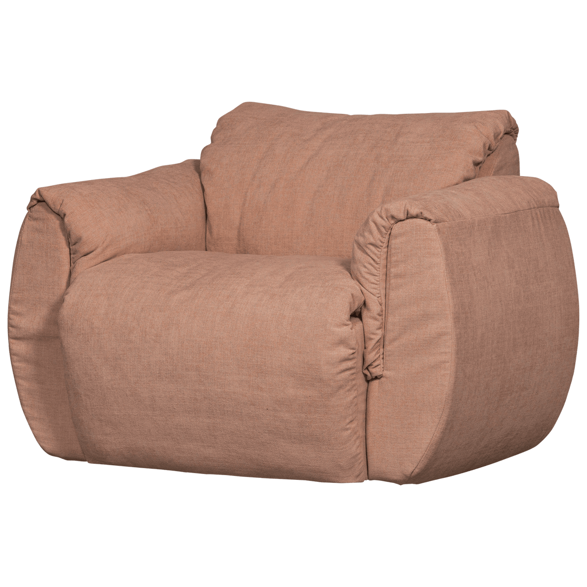 BAGGY DRAAIFAUTEUIL GEWEVEN CHENILLE OUD ROZE