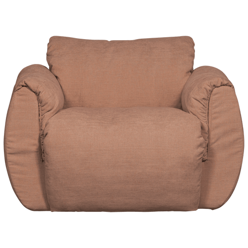 BAGGY DRAAIFAUTEUIL GEWEVEN CHENILLE OUD ROZE