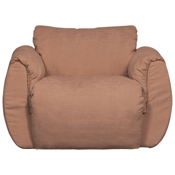 BAGGY DRAAIFAUTEUIL GEWEVEN CHENILLE OUD ROZE