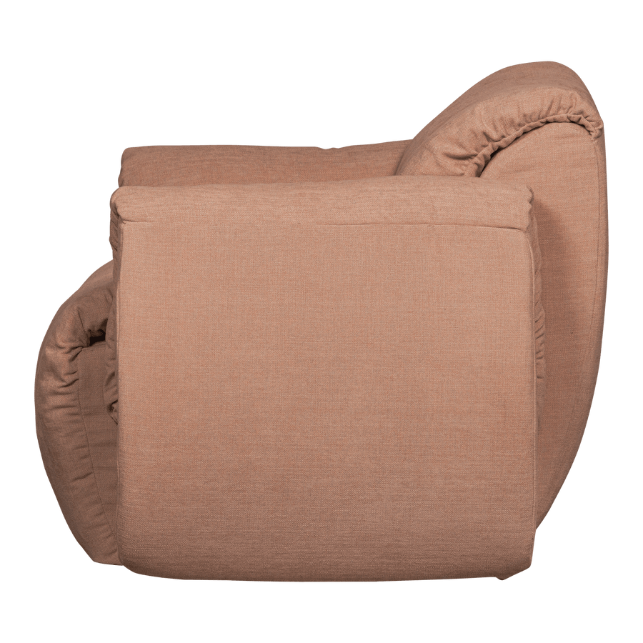 BAGGY DRAAIFAUTEUIL GEWEVEN CHENILLE OUD ROZE