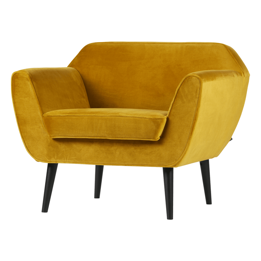 ROCCO FAUTEUIL VELVET OKERGEEL