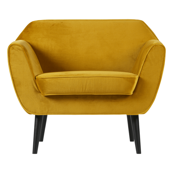 ROCCO FAUTEUIL VELVET OKERGEEL