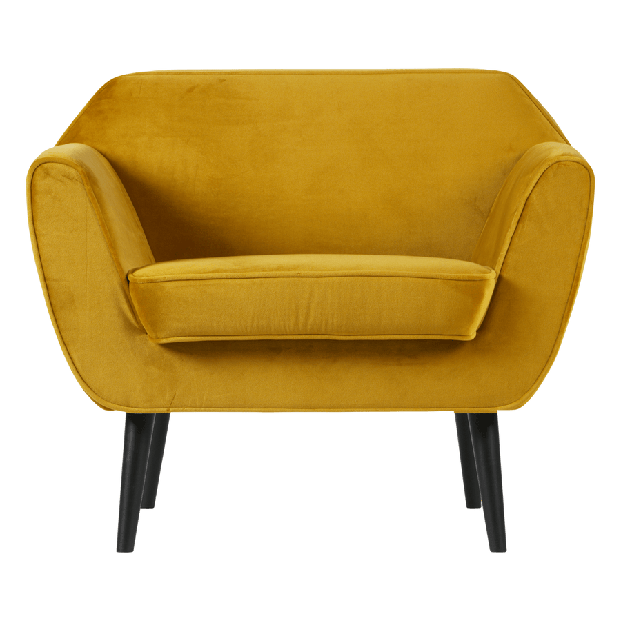 ROCCO FAUTEUIL VELVET OKERGEEL