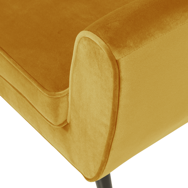 ROCCO FAUTEUIL VELVET OKERGEEL