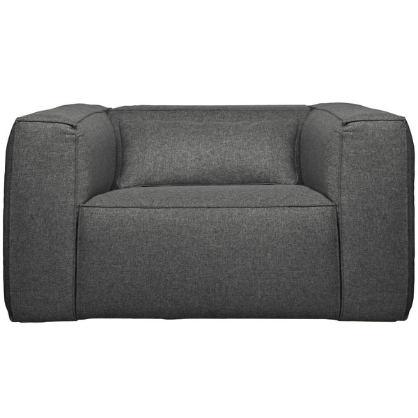 BEAN FAUTEUIL INCL. KUSSEN MIDDENGRIJS GEMELEERD