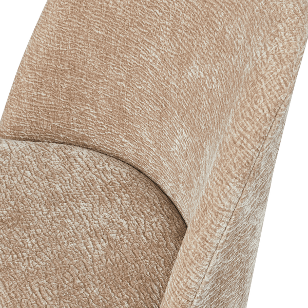 VOGUE EETKAMERSTOEL 3D CHENILLE ZAND CHROME POOT (set of 2)