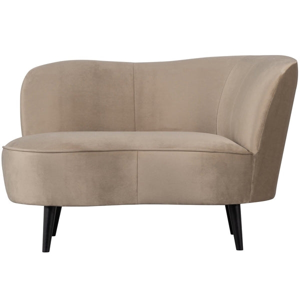 SARA LOUNGE FAUTEUIL RECHTS VELVET KHAKI
