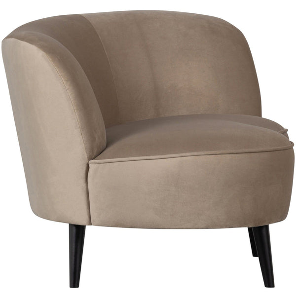 SARA LOUNGE FAUTEUIL RECHTS VELVET KHAKI