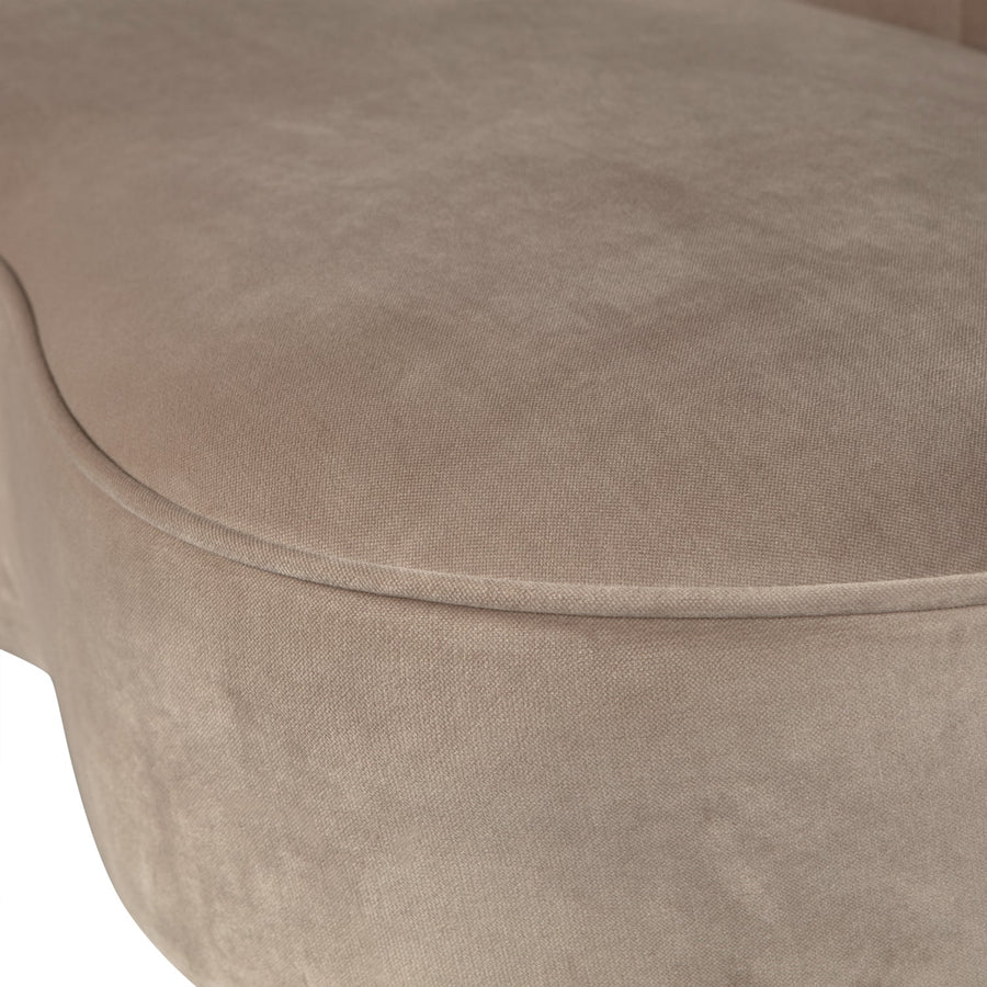 SARA LOUNGE FAUTEUIL RECHTS VELVET KHAKI