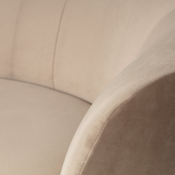 SARA LOUNGE FAUTEUIL RECHTS VELVET KHAKI