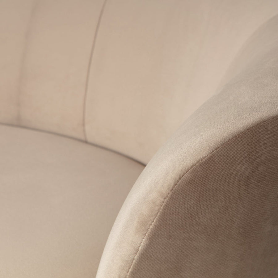 SARA LOUNGE FAUTEUIL RECHTS VELVET KHAKI