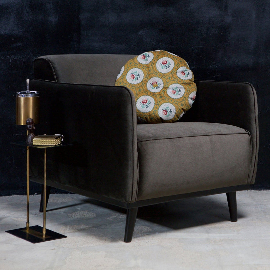 STATEMENT FAUTEUIL MET ARM VELVET WARM GROEN
