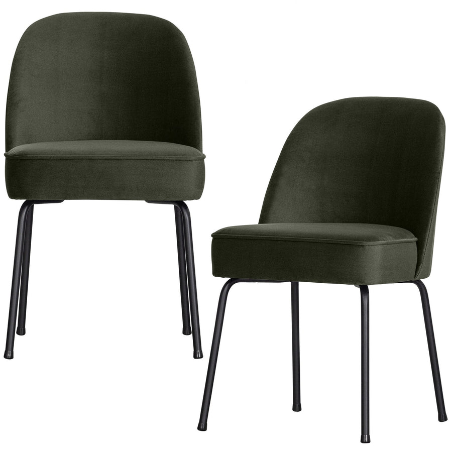 VOGUE EETKAMERSTOEL VELVET DONKERGROEN (set of 2)