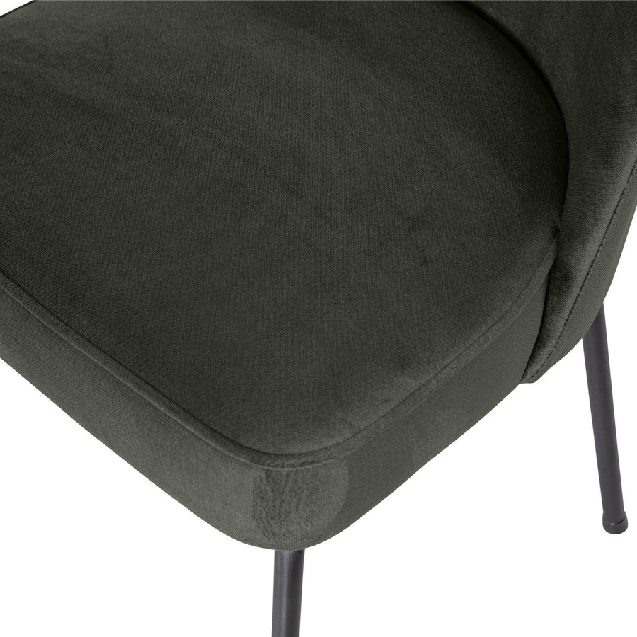 VOGUE EETKAMERSTOEL VELVET DONKERGROEN (set of 2)