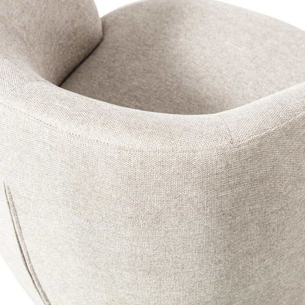 SERRA DRAAIFAUTEUIL GEWEVEN STOF OFF WHITE