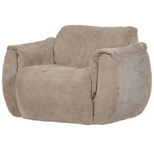 BAGGY DRAAIFAUTEUIL 3D CHENILLE ZAND