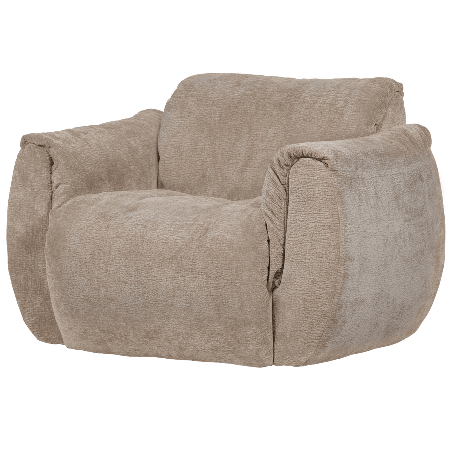 BAGGY DRAAIFAUTEUIL 3D CHENILLE ZAND