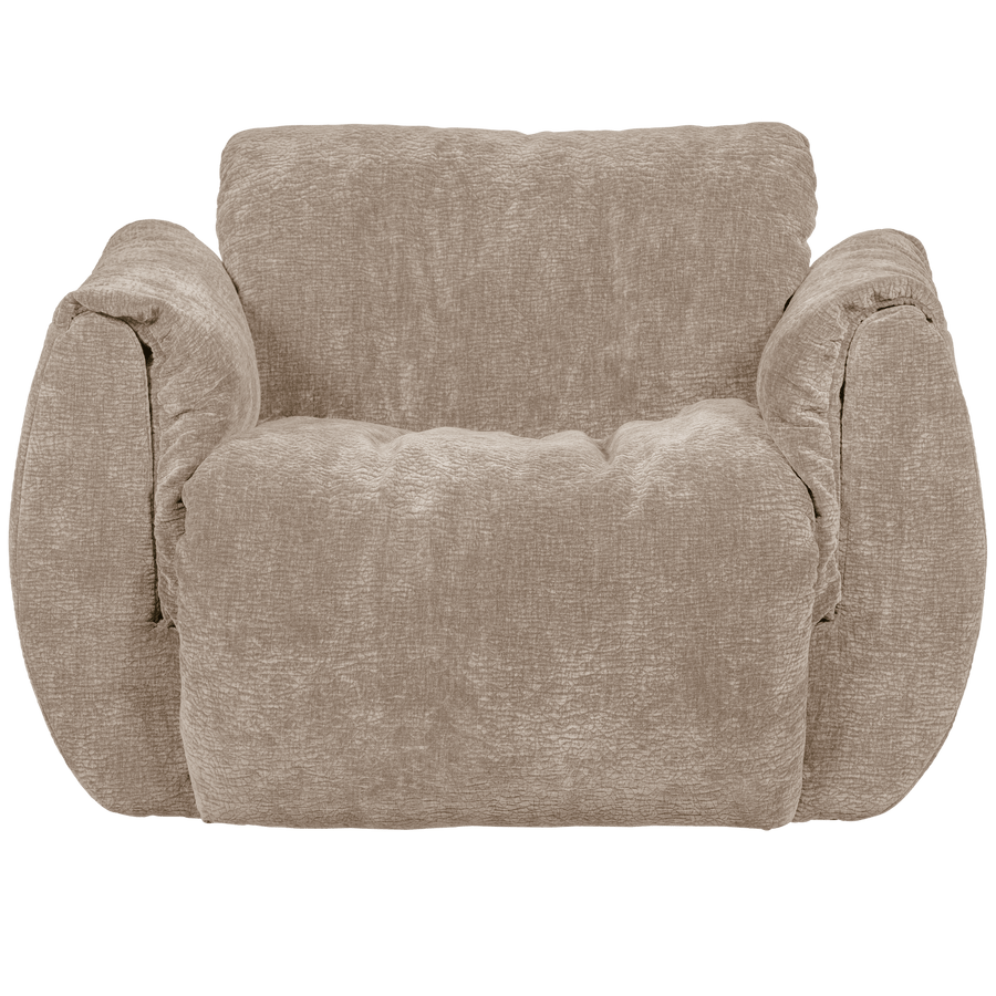 BAGGY DRAAIFAUTEUIL 3D CHENILLE ZAND