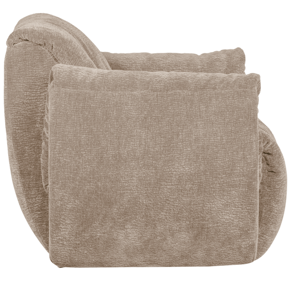 BAGGY DRAAIFAUTEUIL 3D CHENILLE ZAND