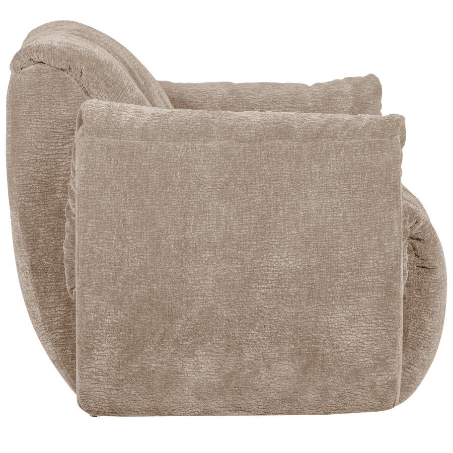 BAGGY DRAAIFAUTEUIL 3D CHENILLE ZAND