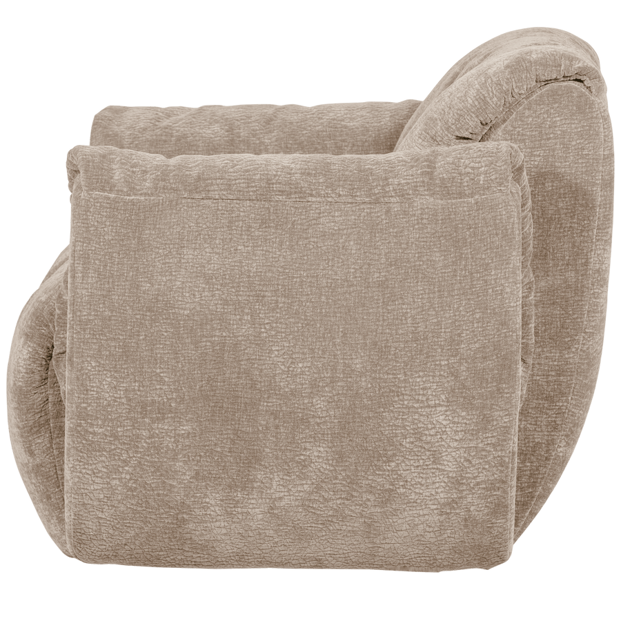 BAGGY DRAAIFAUTEUIL 3D CHENILLE ZAND