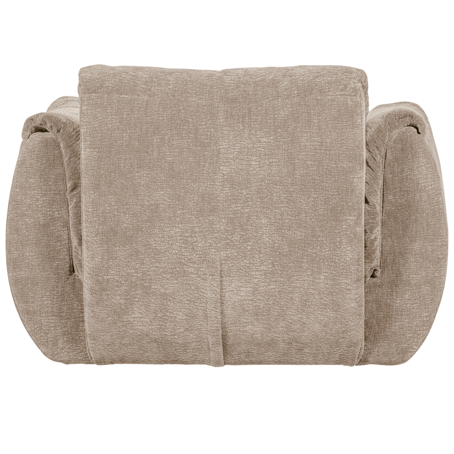 BAGGY DRAAIFAUTEUIL 3D CHENILLE ZAND