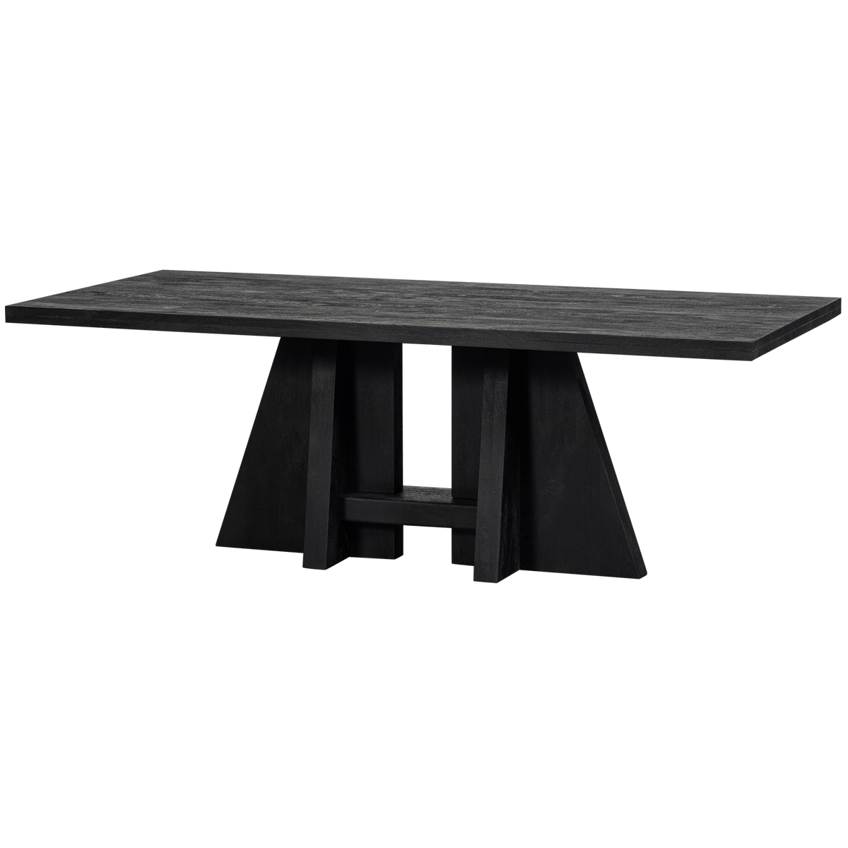 KEAN EETTAFEL MET MIDDENPOOT MANGO ZWART 220X100 CM