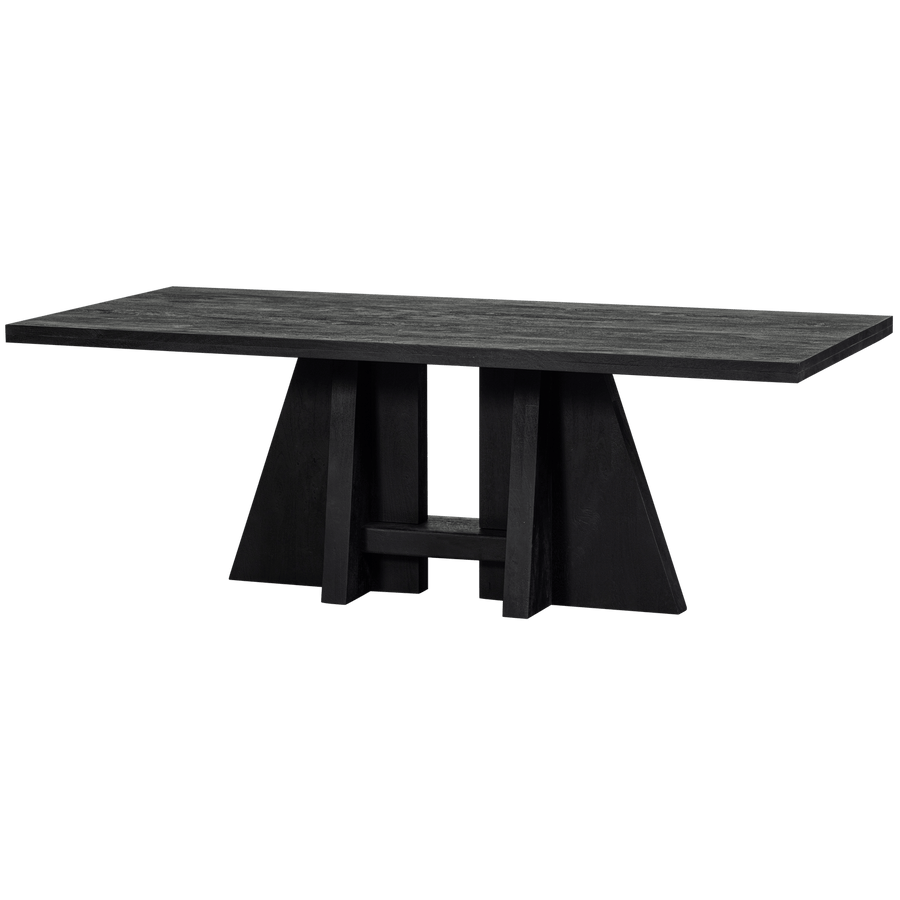 KEAN EETTAFEL MET MIDDENPOOT MANGO ZWART 220X100 CM