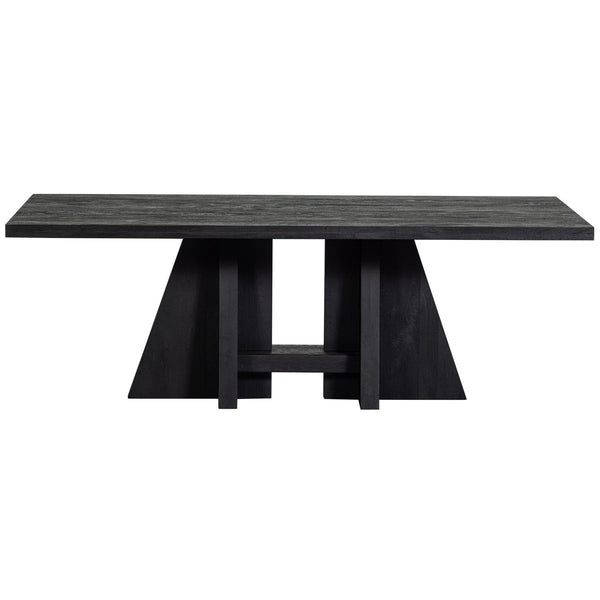 KEAN EETTAFEL MET MIDDENPOOT MANGO ZWART 220X100 CM