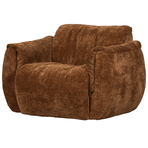 BAGGY DRAAIFAUTEUIL 3D CHENILLE MIDDENBRUIN