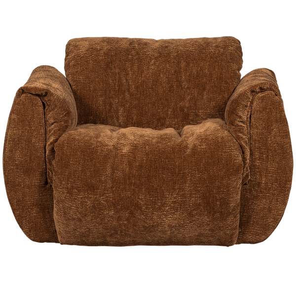 BAGGY DRAAIFAUTEUIL 3D CHENILLE MIDDENBRUIN