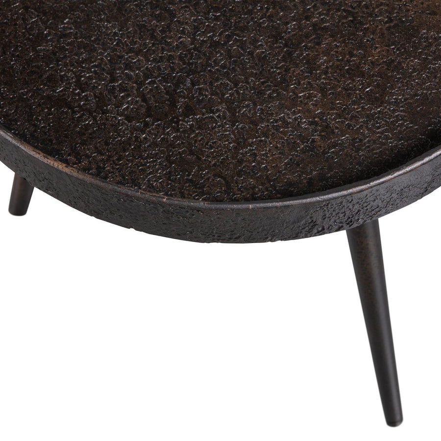 BOUNDS BIJZETTAFEL M HOUT/METAAL ANTIQUE GOUD 41XO41 CM (set of 2)