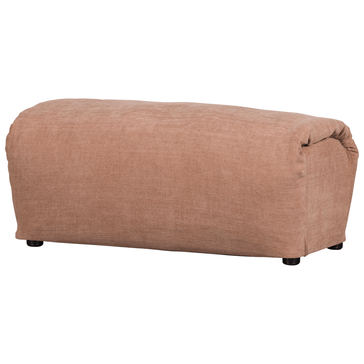 BAGGY HOCKER GEWEVEN CHENILLE OUD ROZE