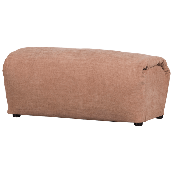 BAGGY HOCKER GEWEVEN CHENILLE OUD ROZE