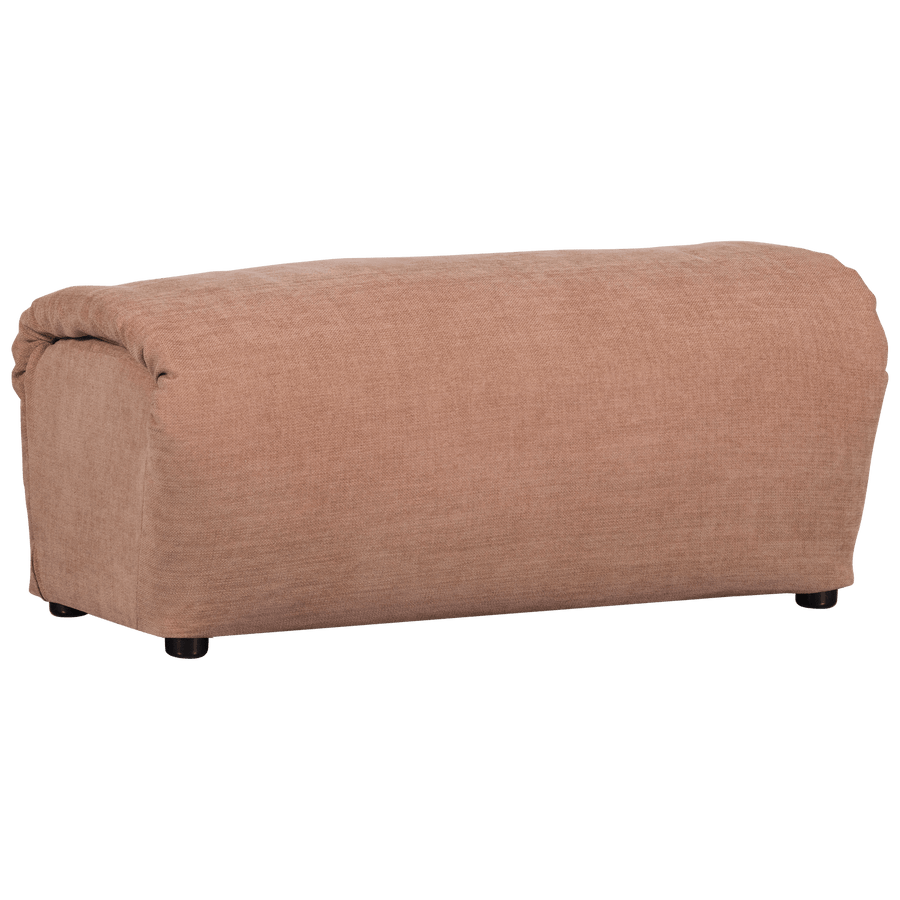 BAGGY HOCKER GEWEVEN CHENILLE OUD ROZE