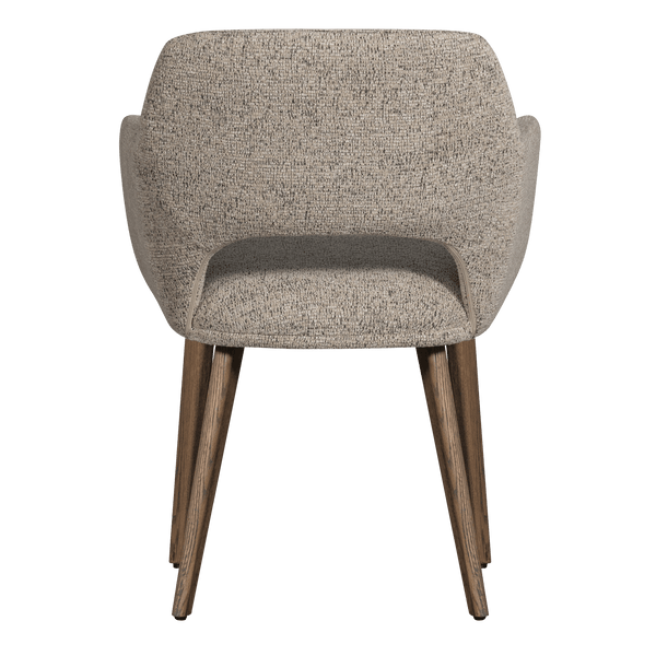 MURAT EETKAMERSTOEL NATUREL MET HOUTEN POOT BRUIN (set of 2)