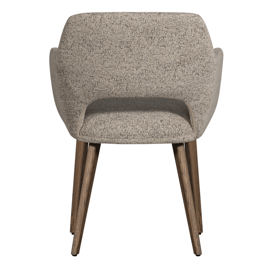 MURAT EETKAMERSTOEL NATUREL MET HOUTEN POOT BRUIN (set of 2)