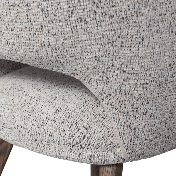 MURAT EETKAMERSTOEL NATUREL MET HOUTEN POOT BRUIN (set of 2)