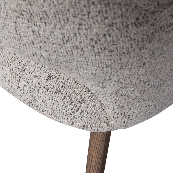 MURAT EETKAMERSTOEL NATUREL MET HOUTEN POOT BRUIN (set of 2)