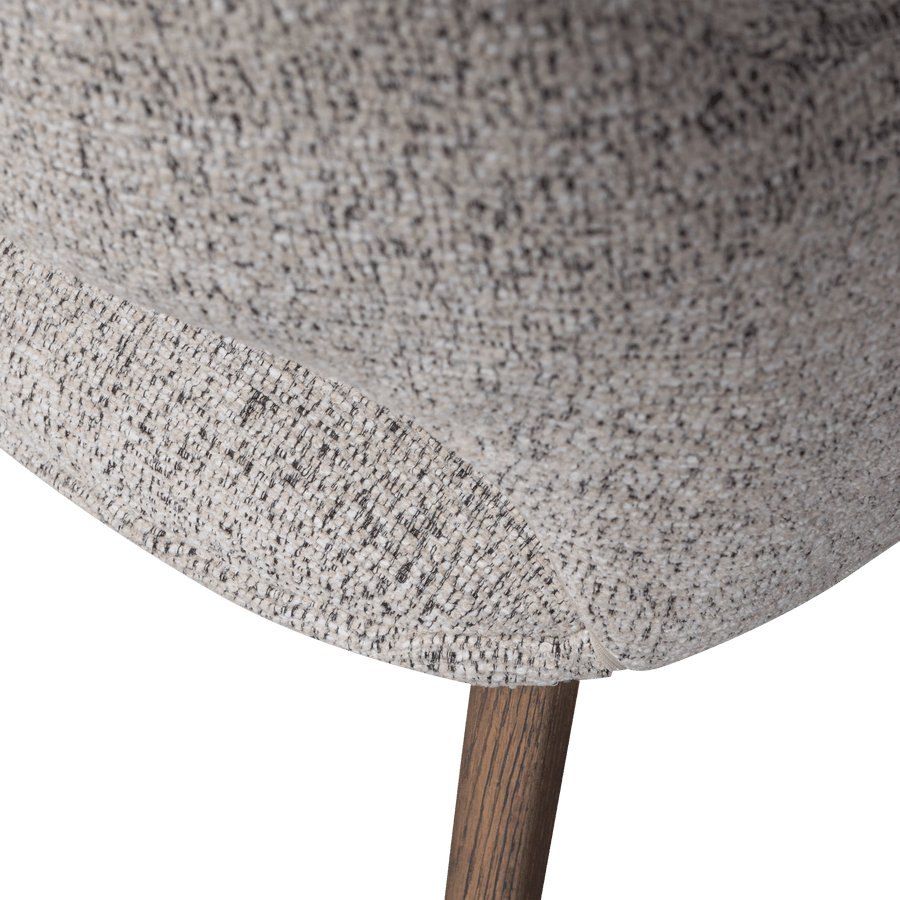 MURAT EETKAMERSTOEL NATUREL MET HOUTEN POOT BRUIN (set of 2)