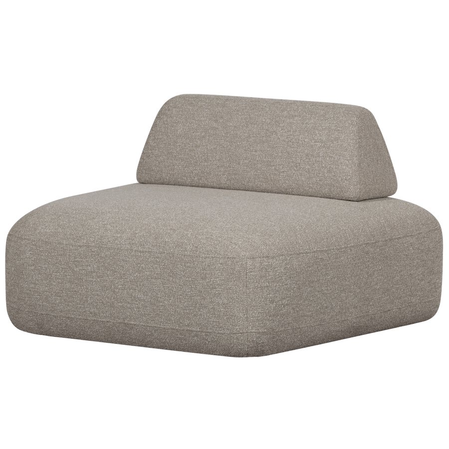 STERCK FAUTEUIL MET VERPLAATSBARE RUGLEUNING BOUCLE NATUREL