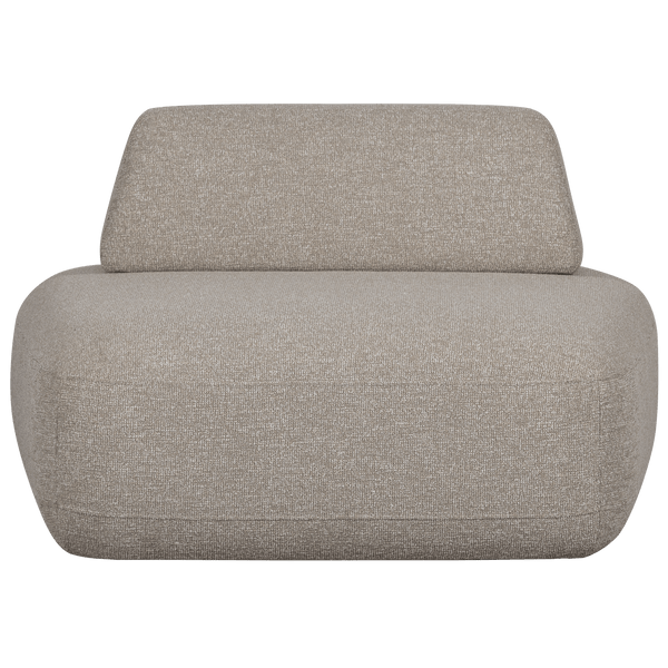 STERCK FAUTEUIL MET VERPLAATSBARE RUGLEUNING BOUCLE NATUREL