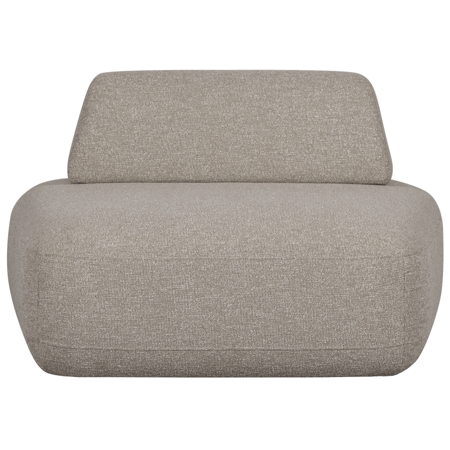 STERCK FAUTEUIL MET VERPLAATSBARE RUGLEUNING BOUCLE NATUREL
