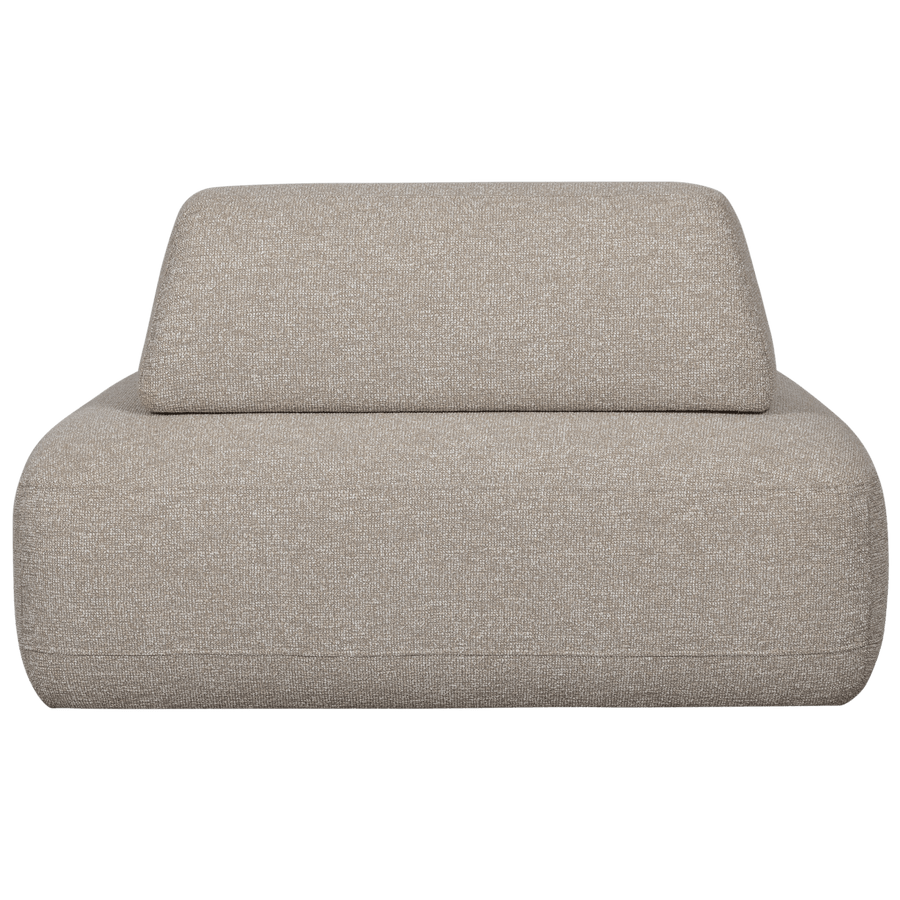 STERCK FAUTEUIL MET VERPLAATSBARE RUGLEUNING BOUCLE NATUREL