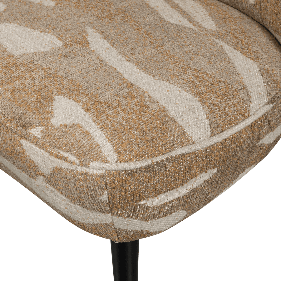 SARA FAUTEUIL GEWEVEN STOF CAMOUFLAGE DESSIN ZAND