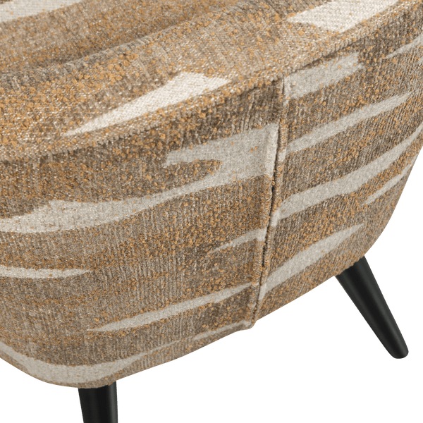 SARA FAUTEUIL GEWEVEN STOF CAMOUFLAGE DESSIN ZAND
