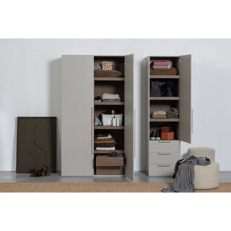RENS 1-DEURS LEGKAST GREEP LANG NOTEN/PEBBLE GREY [fsc]