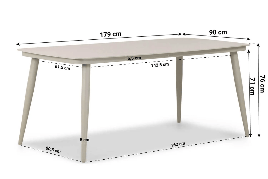Diningset Faro/Coco Vienna 180 cm