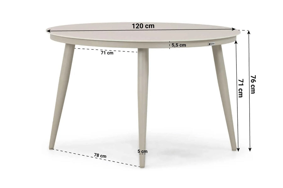 Diningset Coco Sevilla/Coco Vienna 120 cm