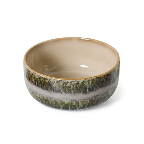 70s ceramics: dessert bowl, fern